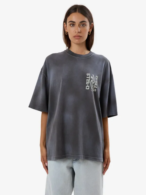 Firestarter Oversized Tee - Merch Black Fade made by Thrills