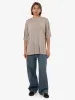 Anais Knit Oversize Tee - Oyster Grey sold by Thrills