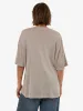 Anais Knit Oversize Tee - Oyster Grey sold by Thrills