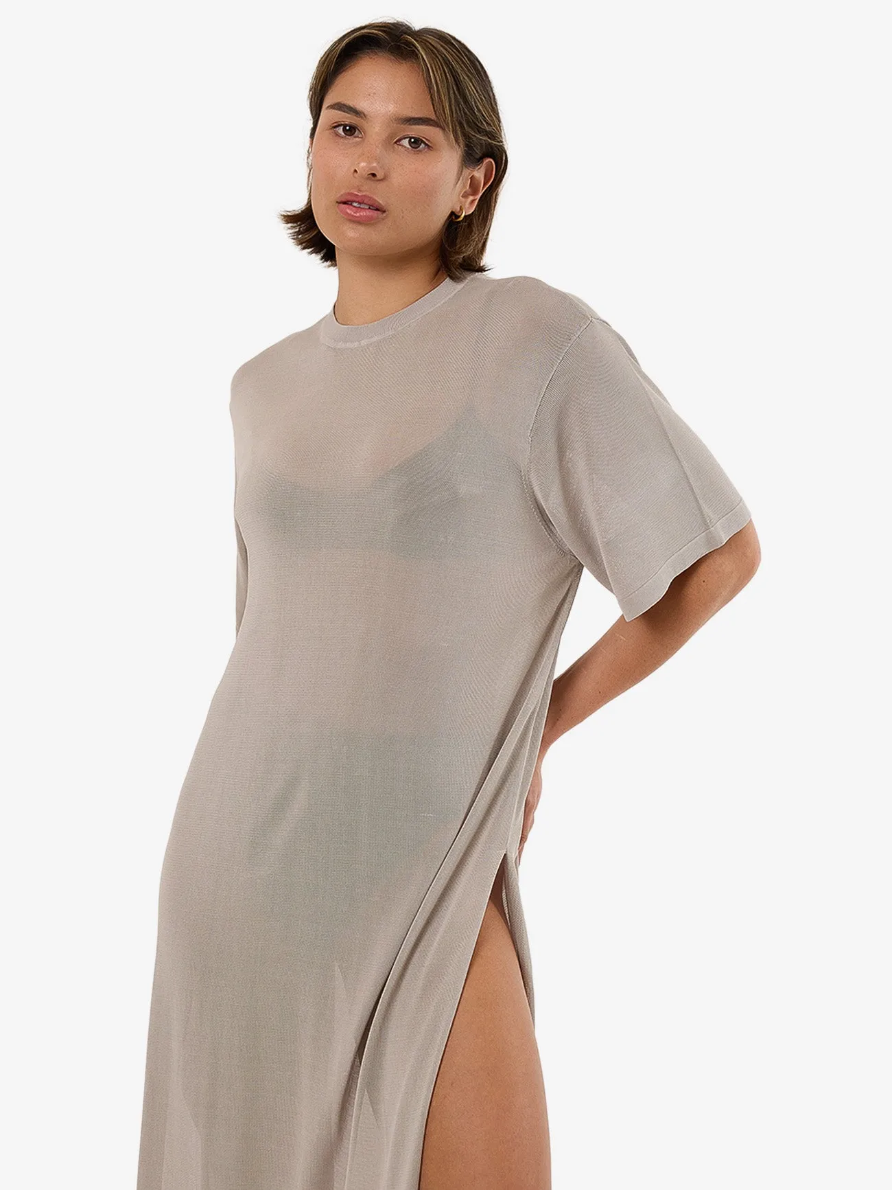 Anais Knit Dress - Oyster Grey sold by Thrills product image thumbnail 2