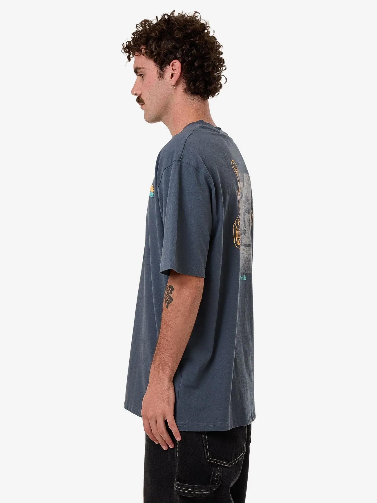 Chain Of Disorder Oversize Fit Tee - Light Petrol sold by Thrills product image thumbnail 4