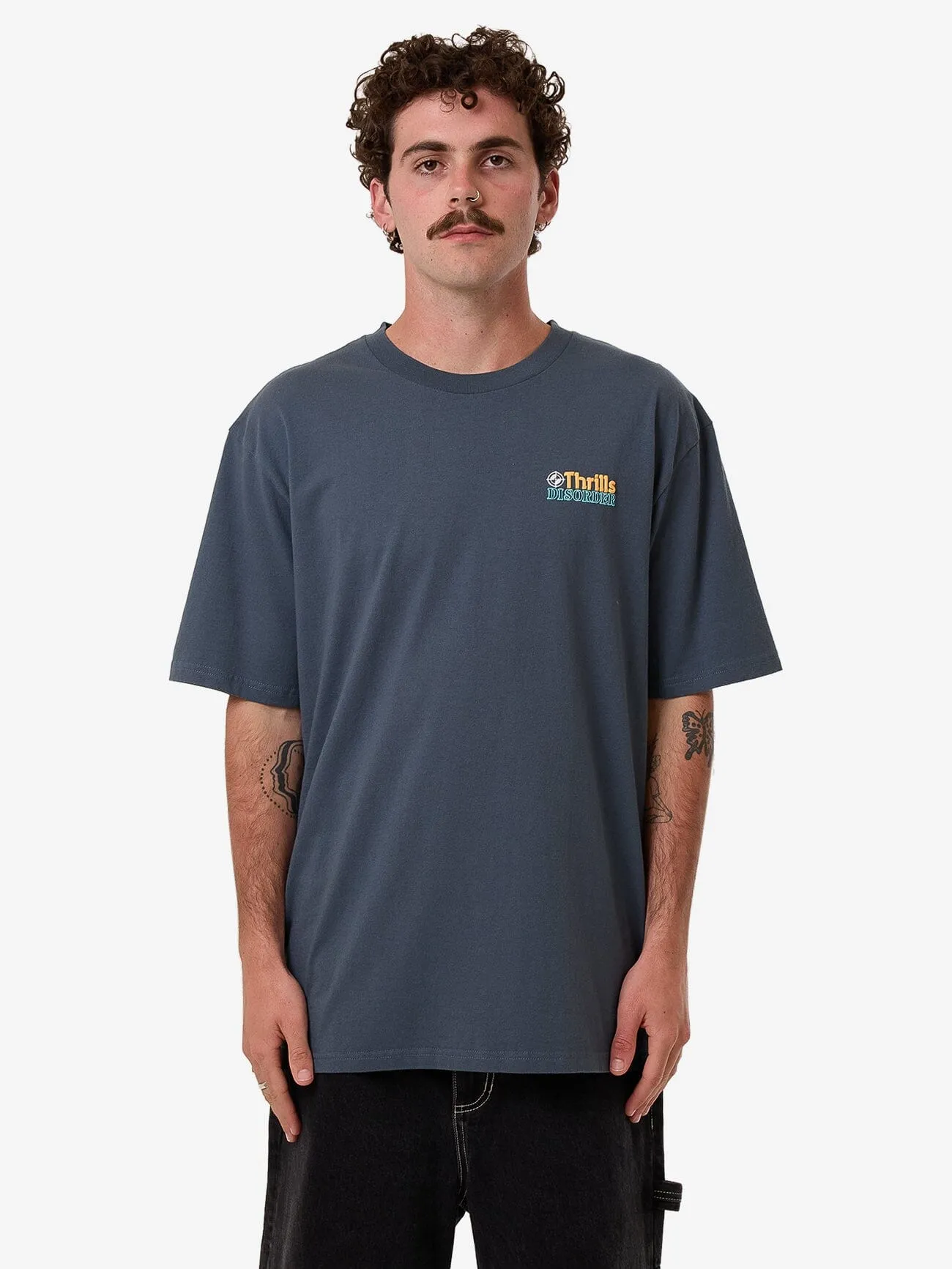 Chain Of Disorder Oversize Fit Tee - Light Petrol sold by Thrills