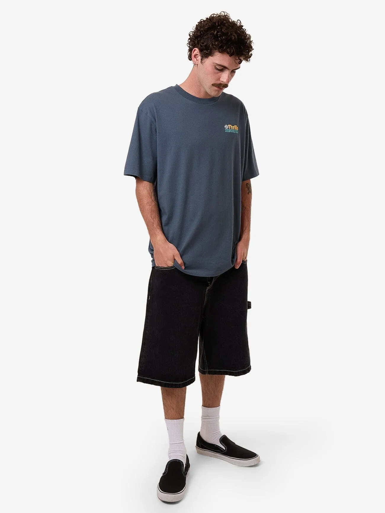 Chain Of Disorder Oversize Fit Tee - Light Petrol sold by Thrills product image thumbnail 5