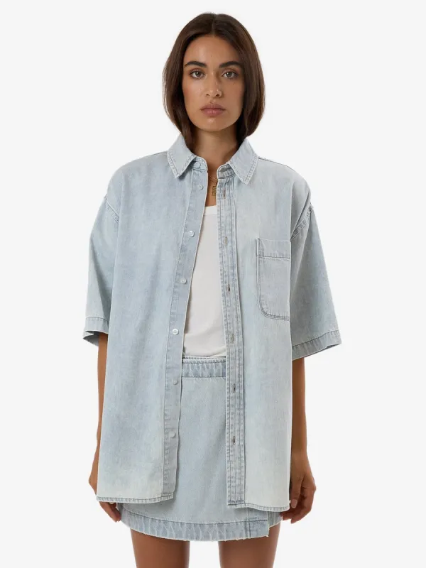 Darian Denim Shirt - Dirty Fade sold by Thrills