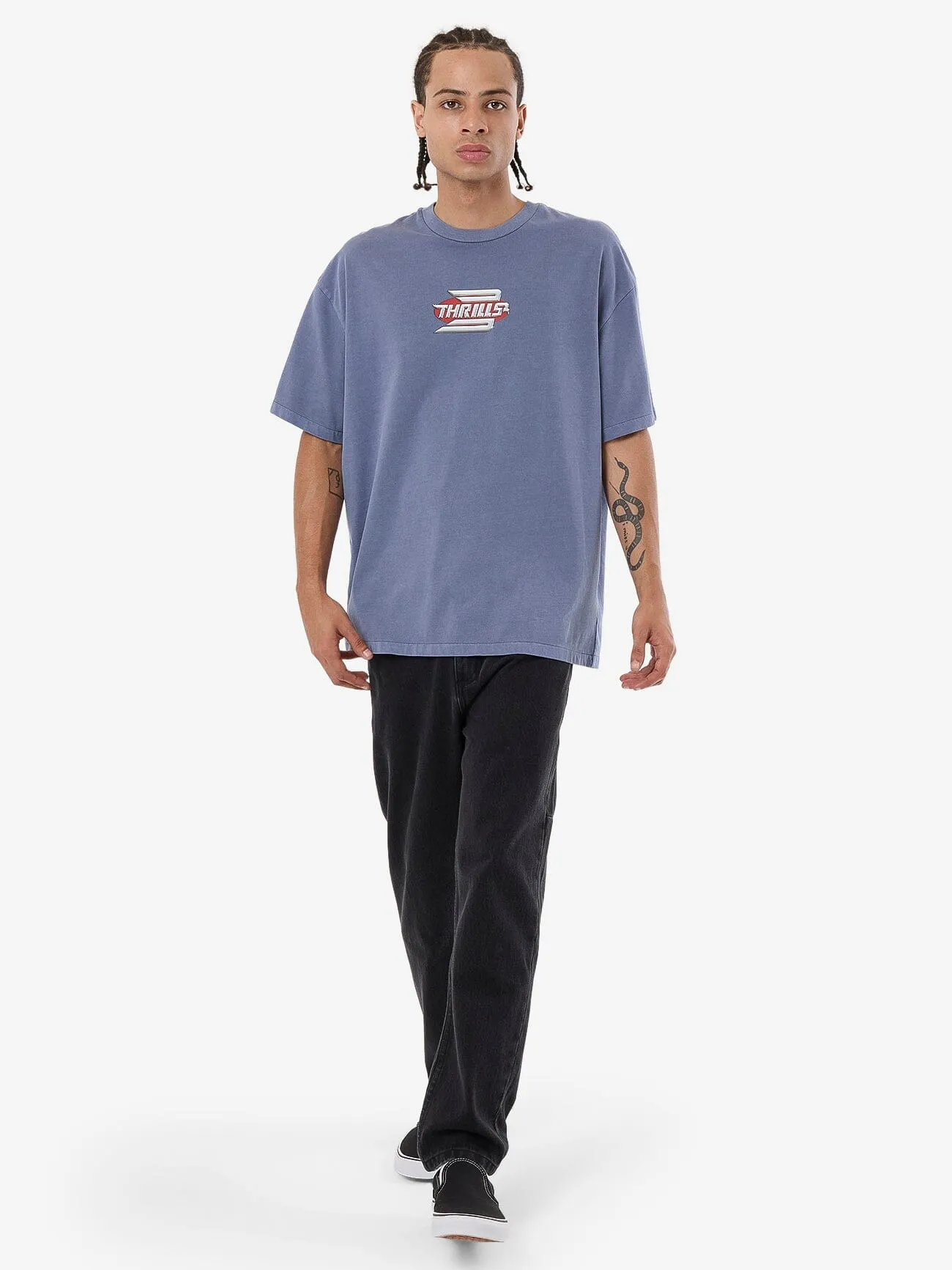 Chrome Steadfast Merch Fit Tee - Folkstone Grey sold by Thrills product image thumbnail 5