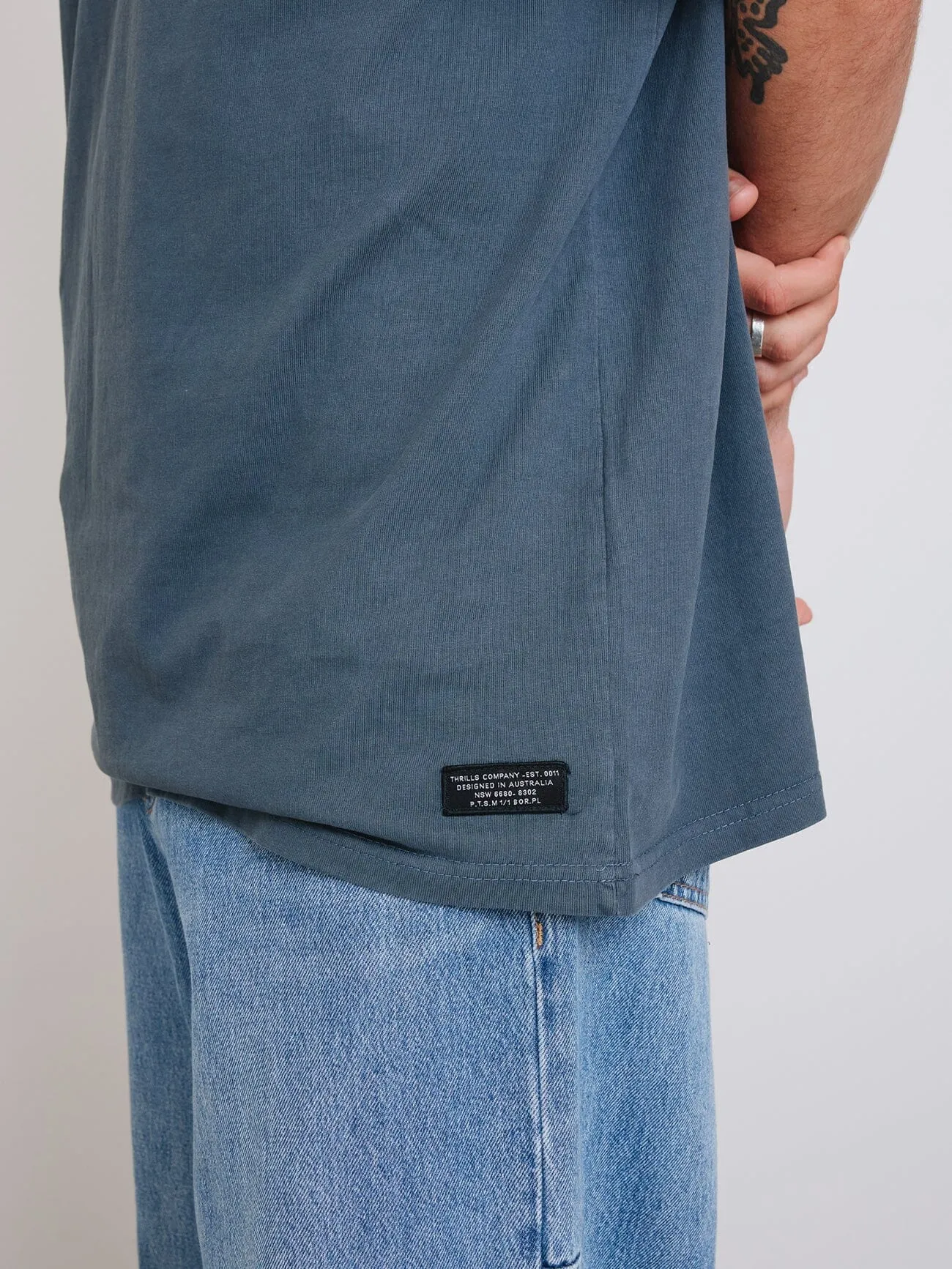 Thrills Military Oversize Fit Tee - Light Petrol sold by Thrills product image thumbnail 3