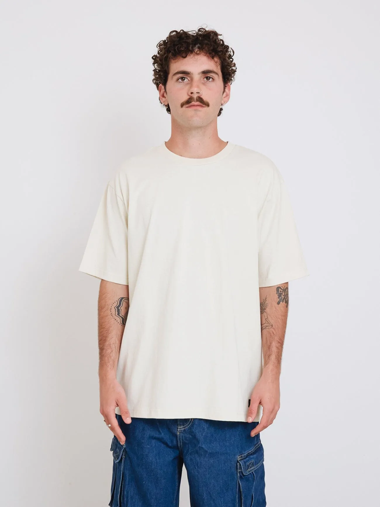 Thrills Military Oversize Fit Tee - Heritage White sold by Thrills