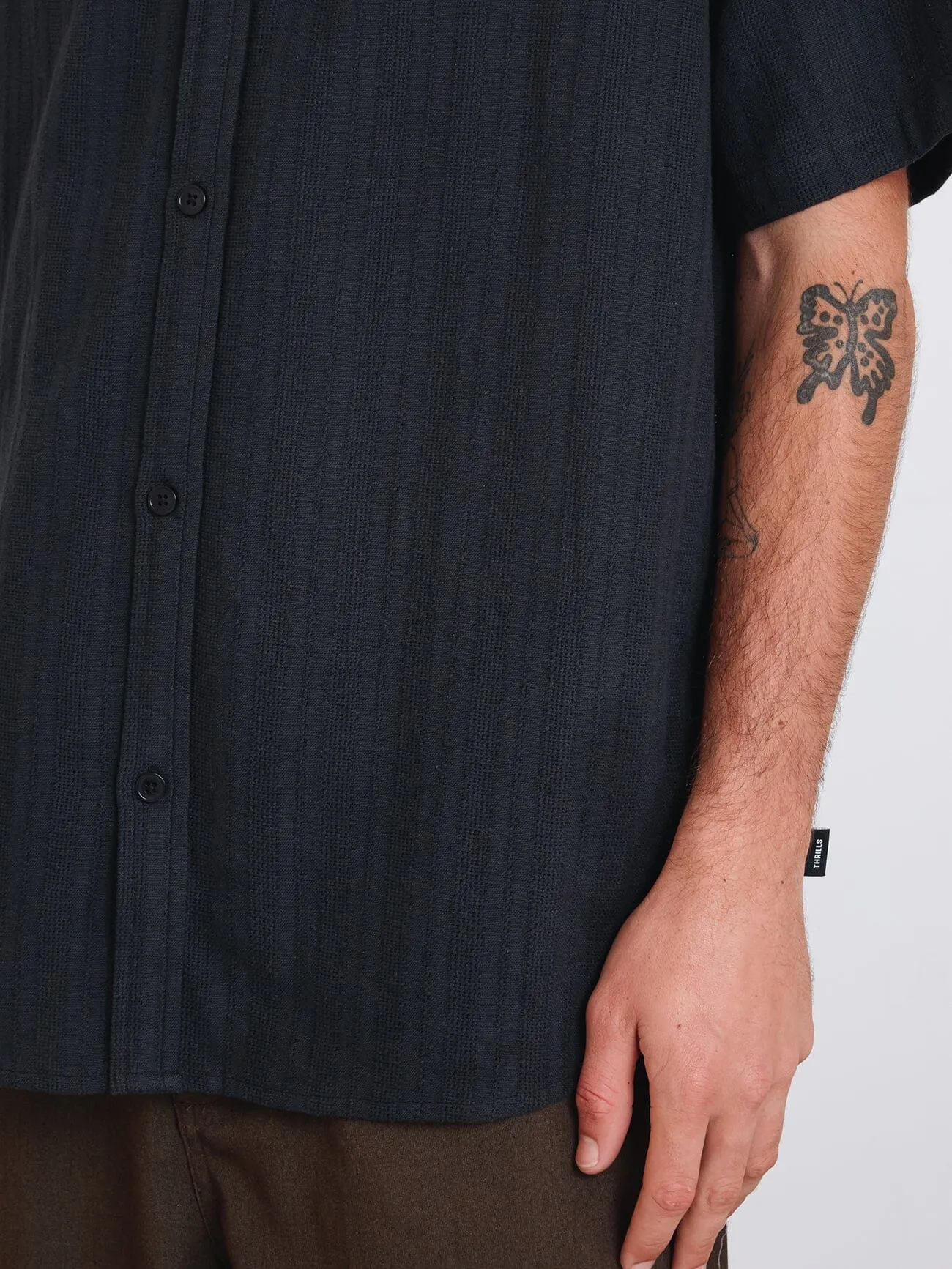 Unhinged Short Sleeve Shirt - Washed Black sold by Thrills product image thumbnail 2