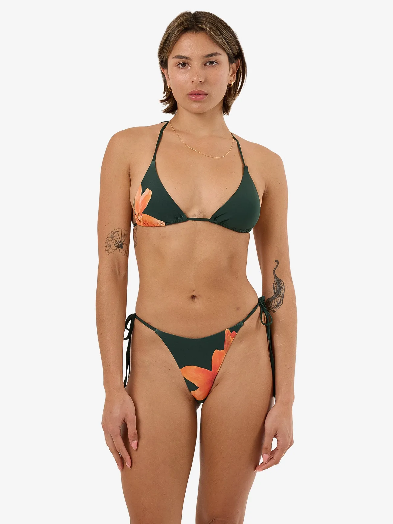 Lagoon String Bikini Top - Dark Jade sold by Thrills