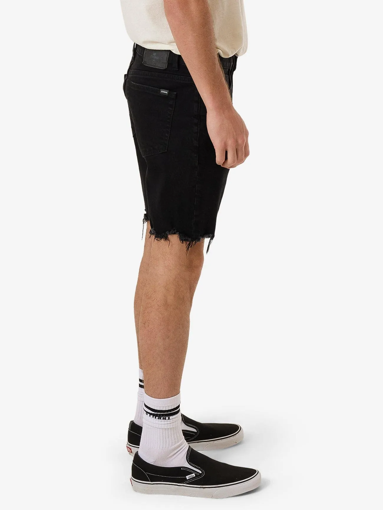 Bones Denim Short - Black Rinse sold by Thrills product image thumbnail 4