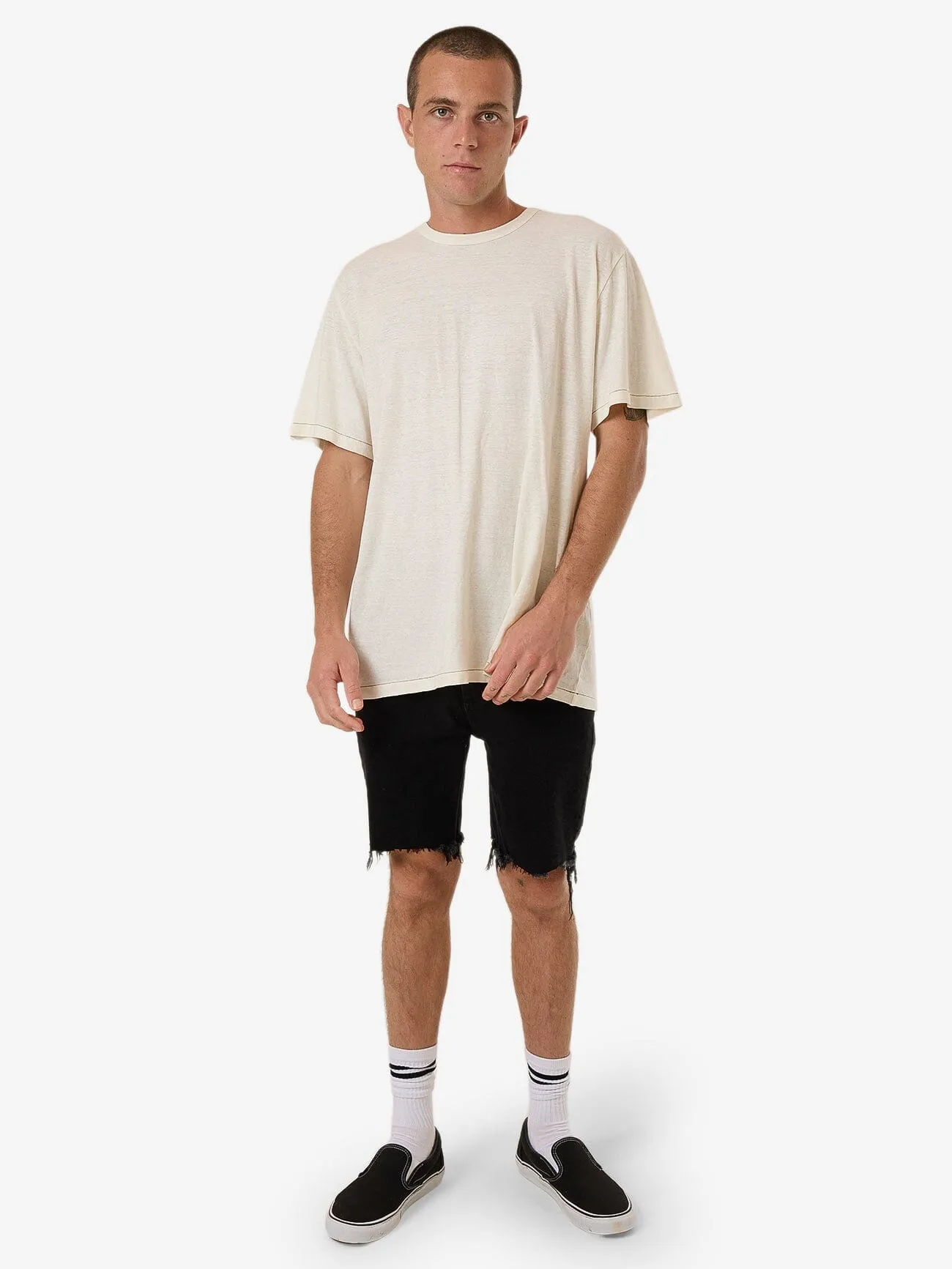 Bones Denim Short - Black Rinse sold by Thrills product image thumbnail 5