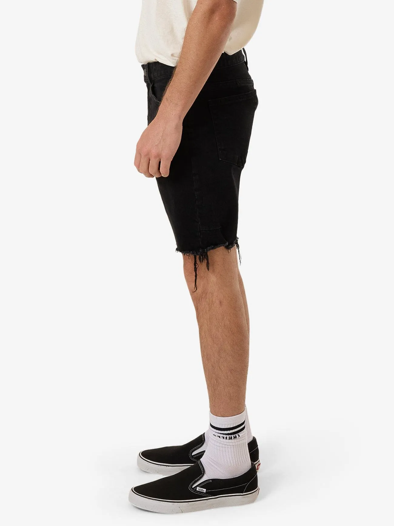 Bones Denim Short - Black Rinse sold by Thrills product image thumbnail 3