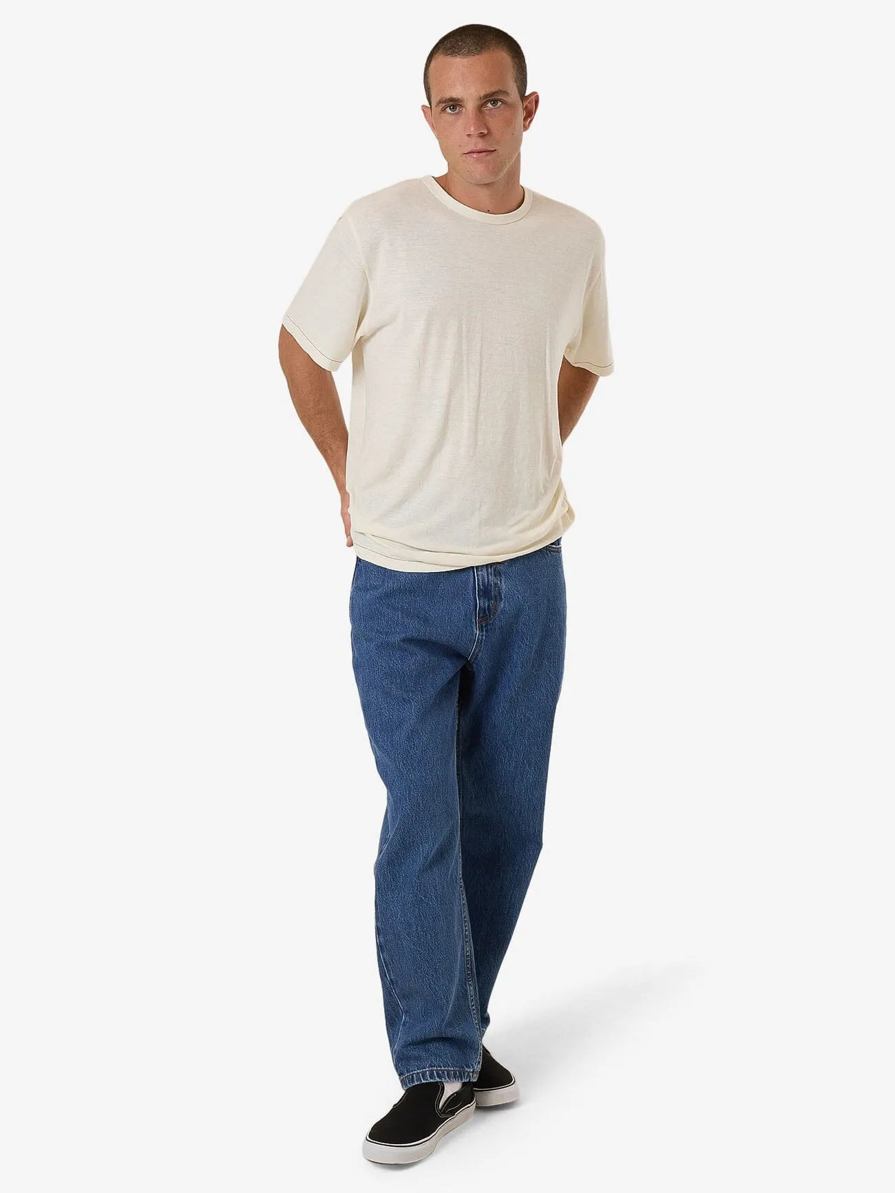 Slacker Relaxed Denim Jean - Double Rinsed Blues sold by Thrills product image thumbnail 5