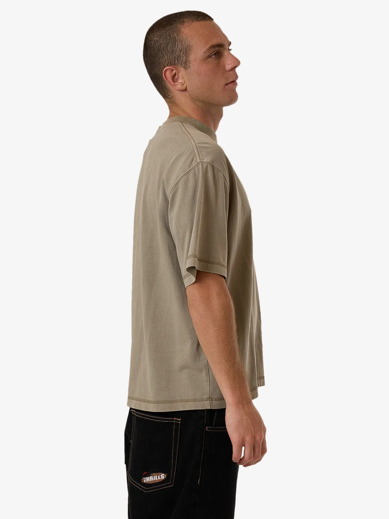 Lost In Paradise Embro Box Fit Oversize Short Tee - Aluminium sold by Thrills product image thumbnail 4