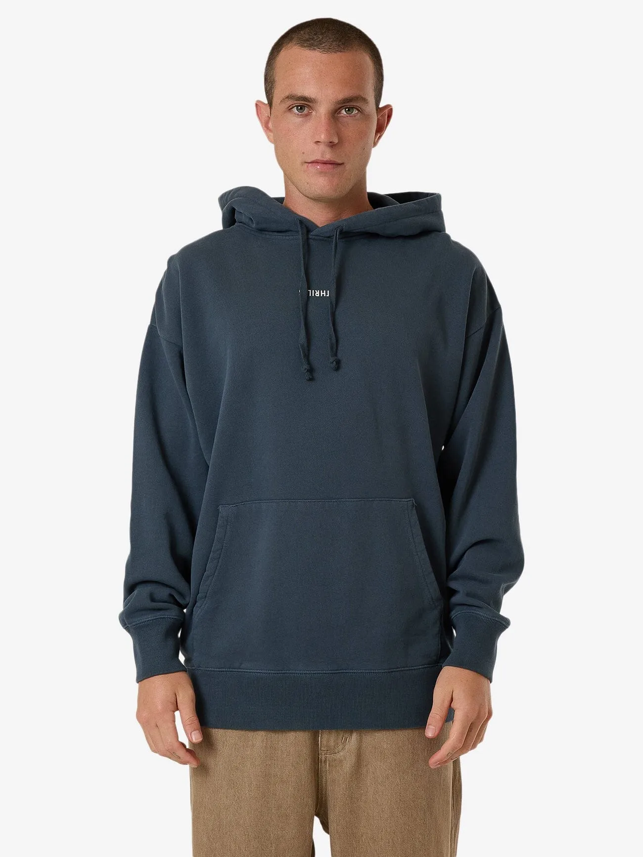 Minimal Thrill Slouch Pull On Hood - Dark Slate sold by Thrills