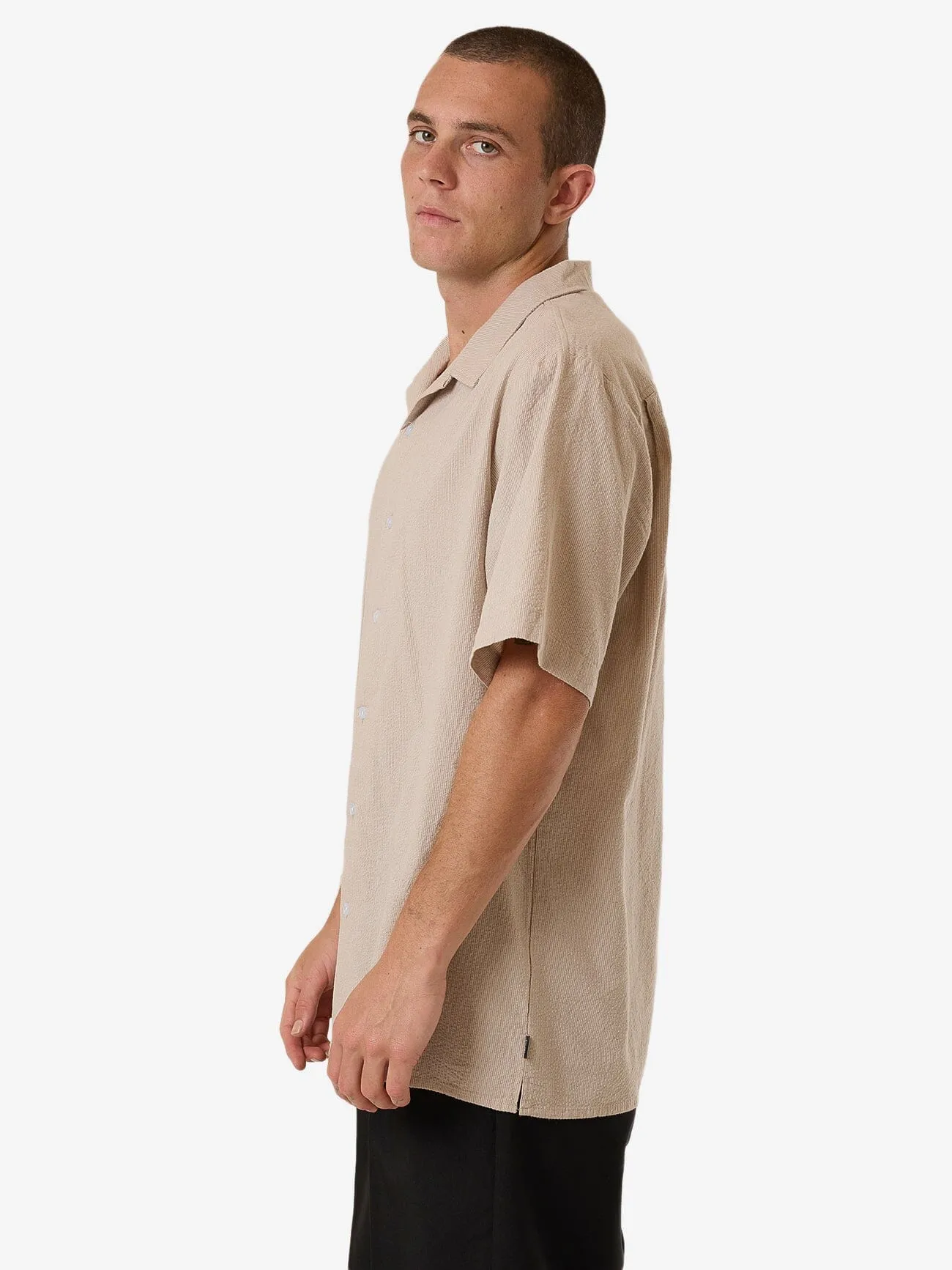Minimal Thrills Stripe Bowling Shirt - Heritage White sold by Thrills product image thumbnail 3