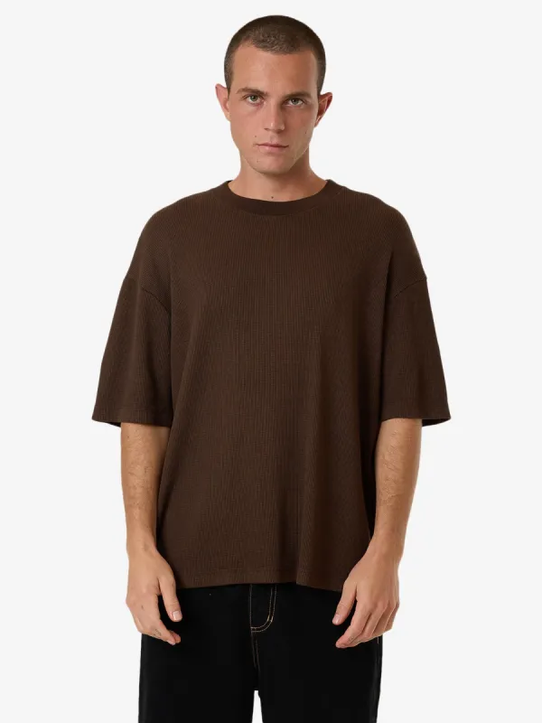 Arts & Industrial Box Fit Oversize Short Tee - Postal Brown sold by Thrills