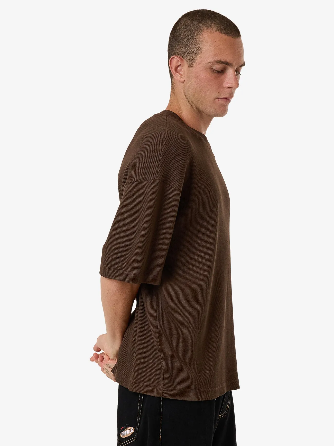 Arts & Industrial Box Fit Oversize Short Tee - Postal Brown sold by Thrills product image thumbnail 4