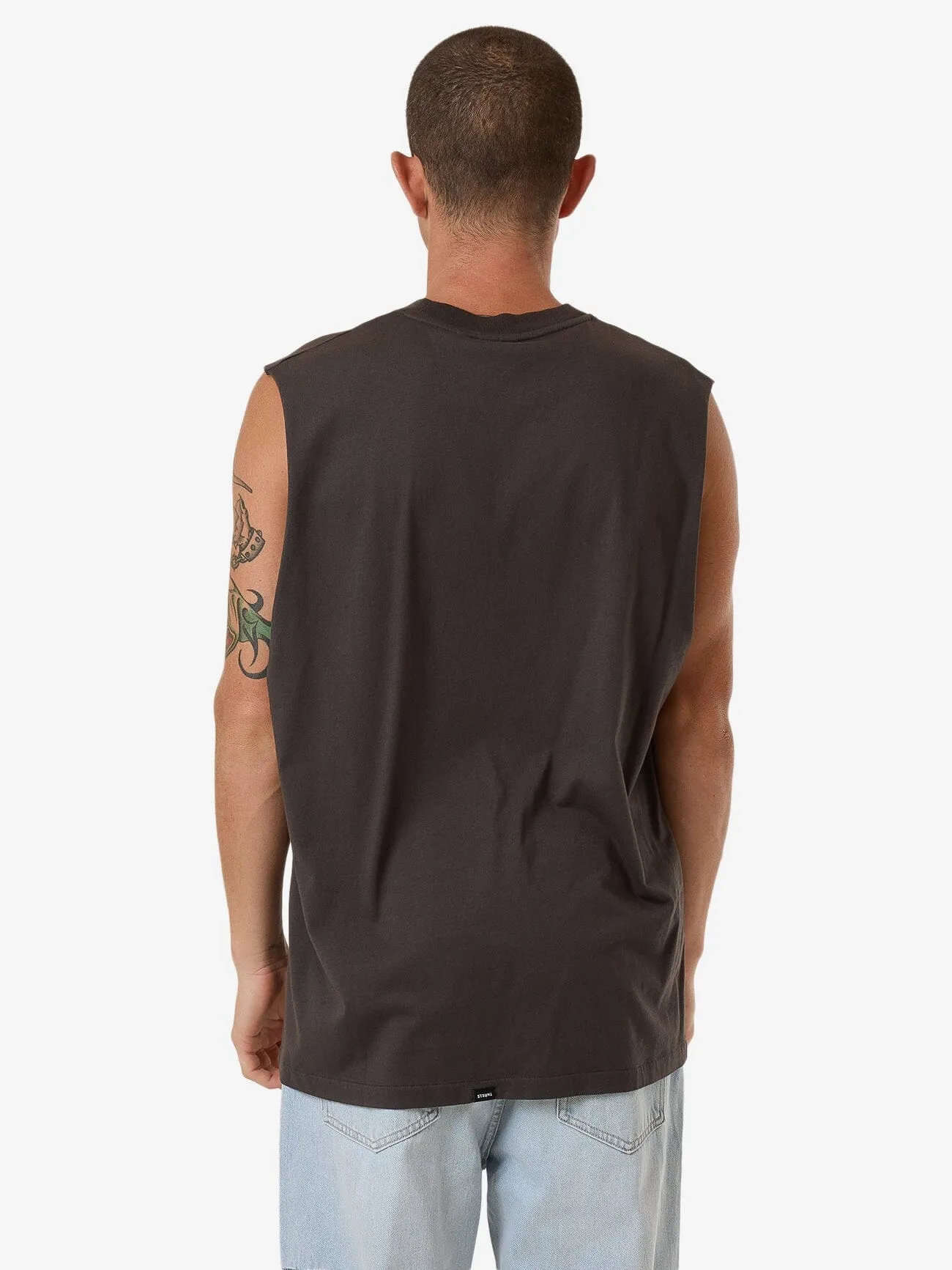 Emblem Merch Fit Muscle Tee - Merch Black sold by Thrills product image thumbnail 2