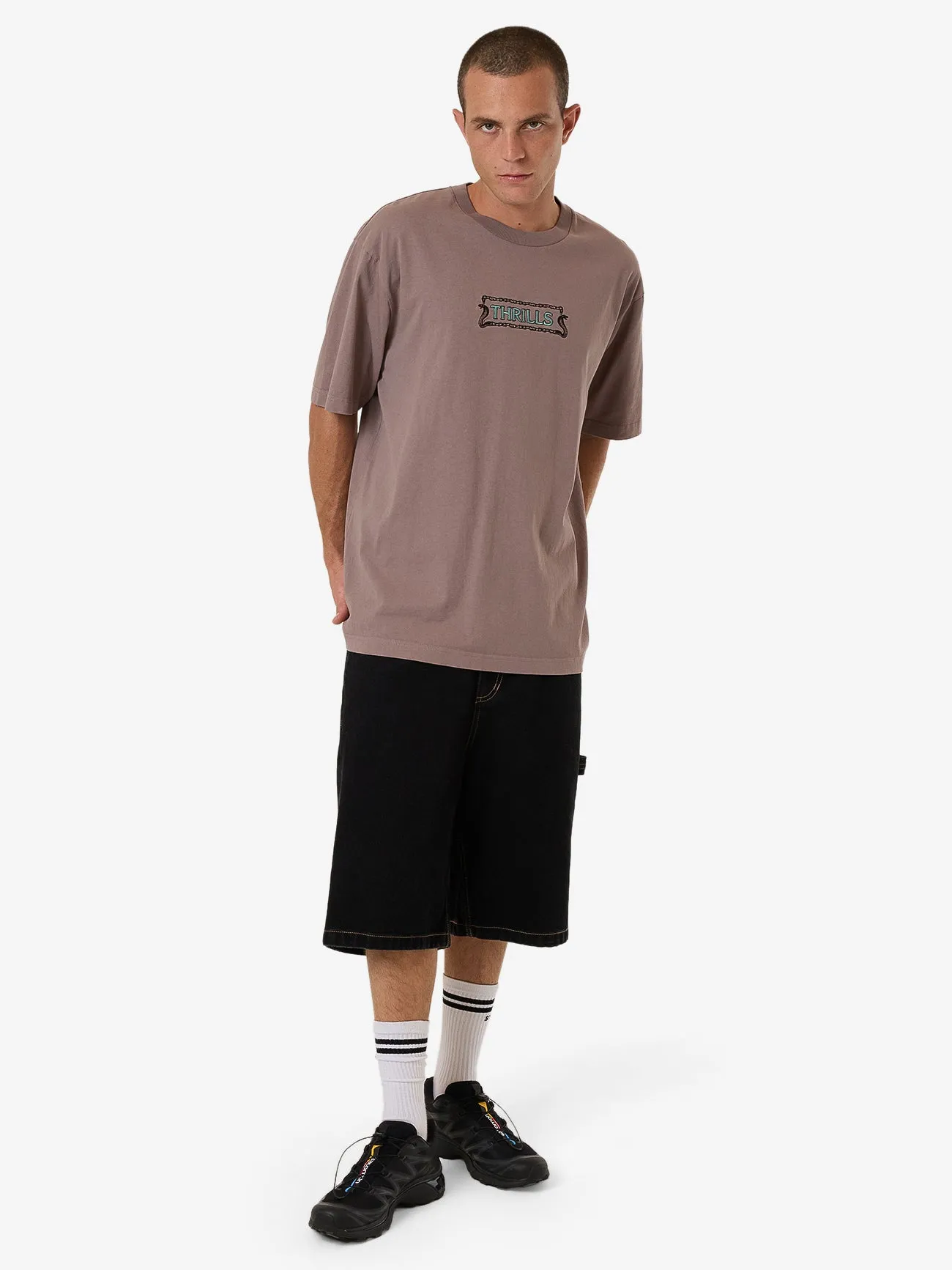Double Meaning Oversize Fit Tee - Dove sold by Thrills product image thumbnail 5