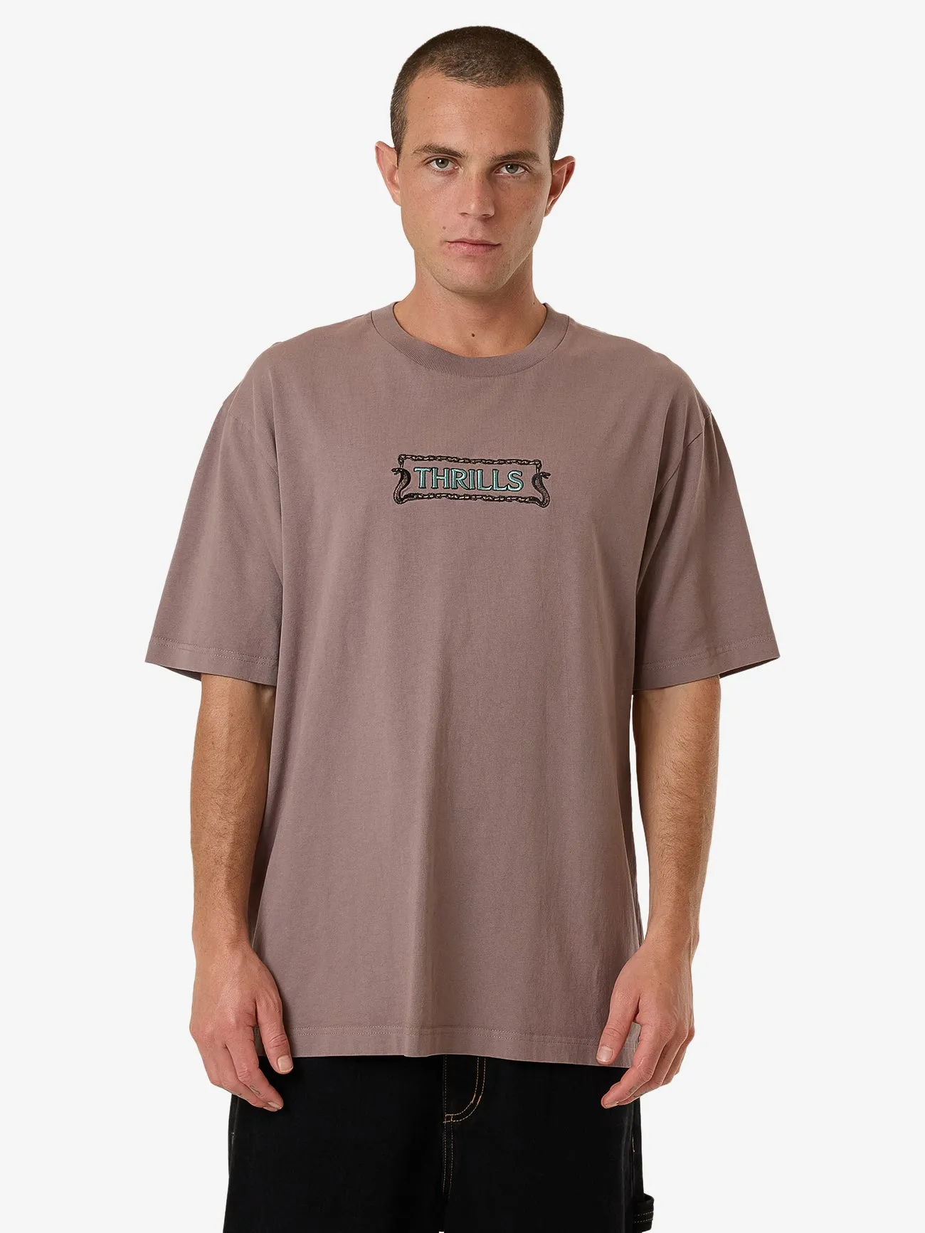 Double Meaning Oversize Fit Tee - Dove sold by Thrills