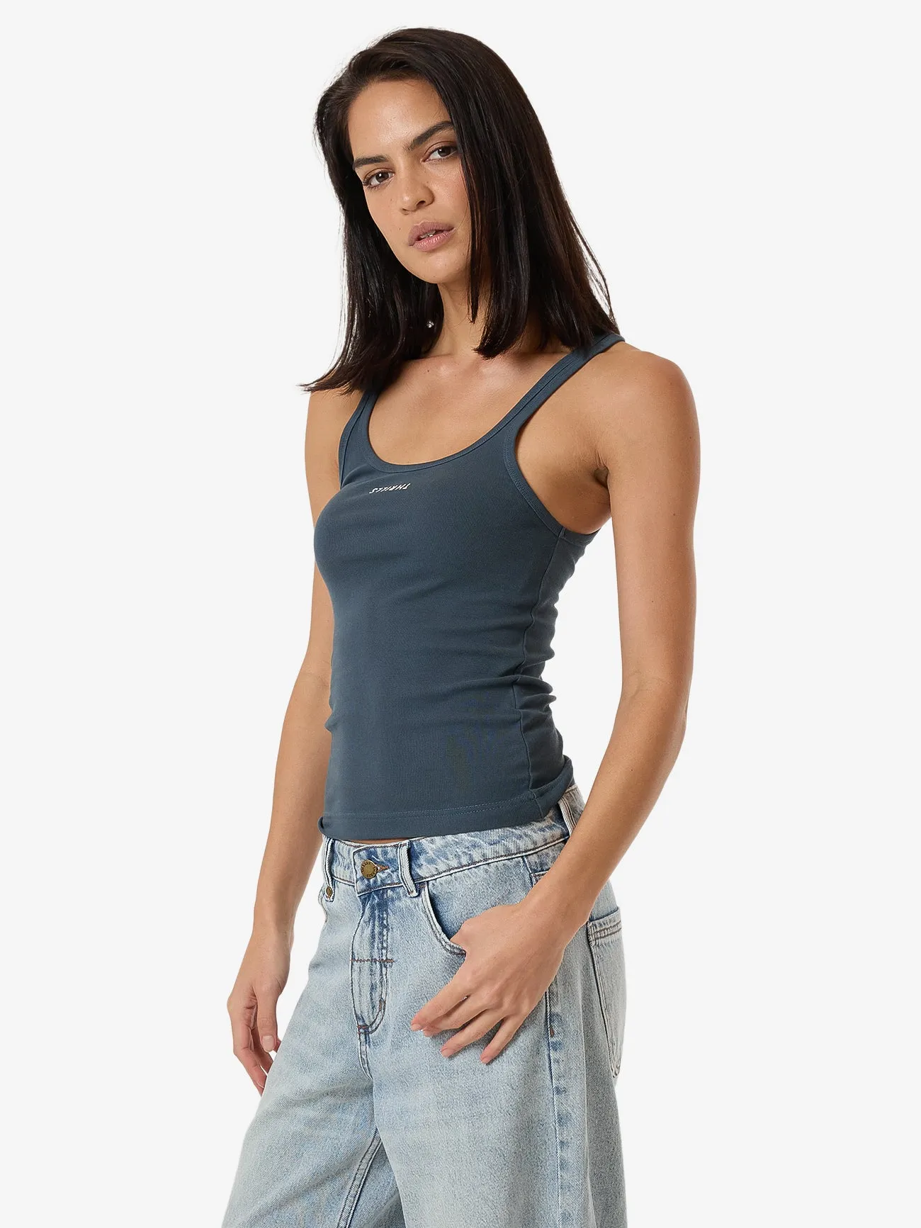 Minimal Thrills Scoop Tank - Dark Slate sold by Thrills product image thumbnail 4