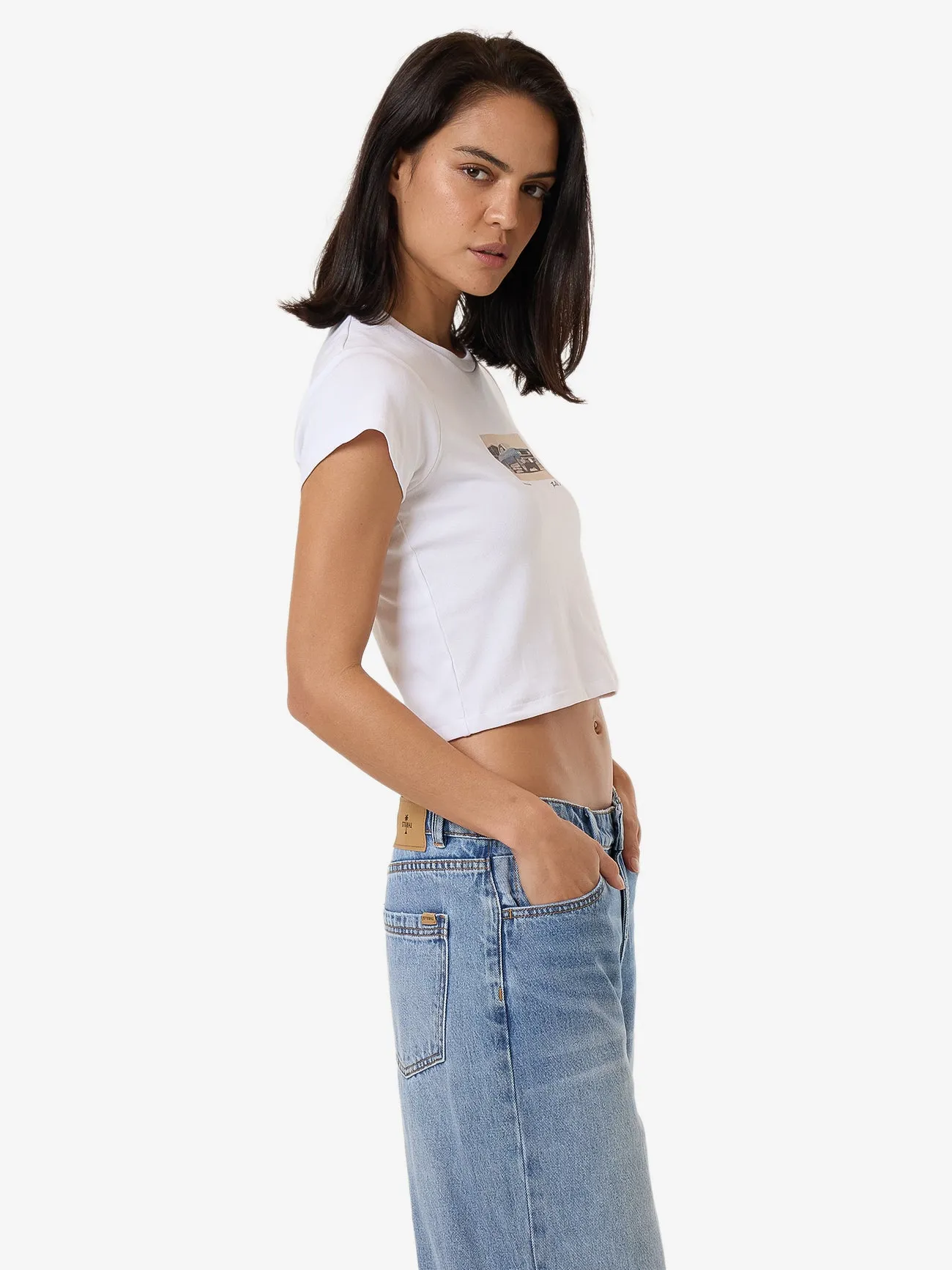 Paradise Wheels Mini Tee - White sold by Thrills product image thumbnail 3