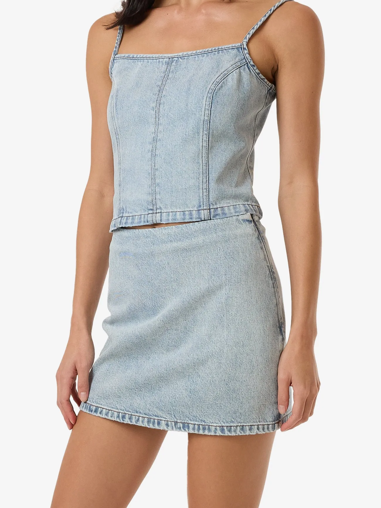 Anna Denim Skirt - Tainted Blue sold by Thrills product image thumbnail 3