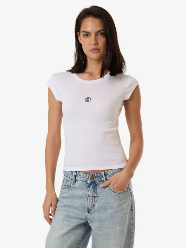 TC Foundation Cap Sleeve Tee - White made by Thrills