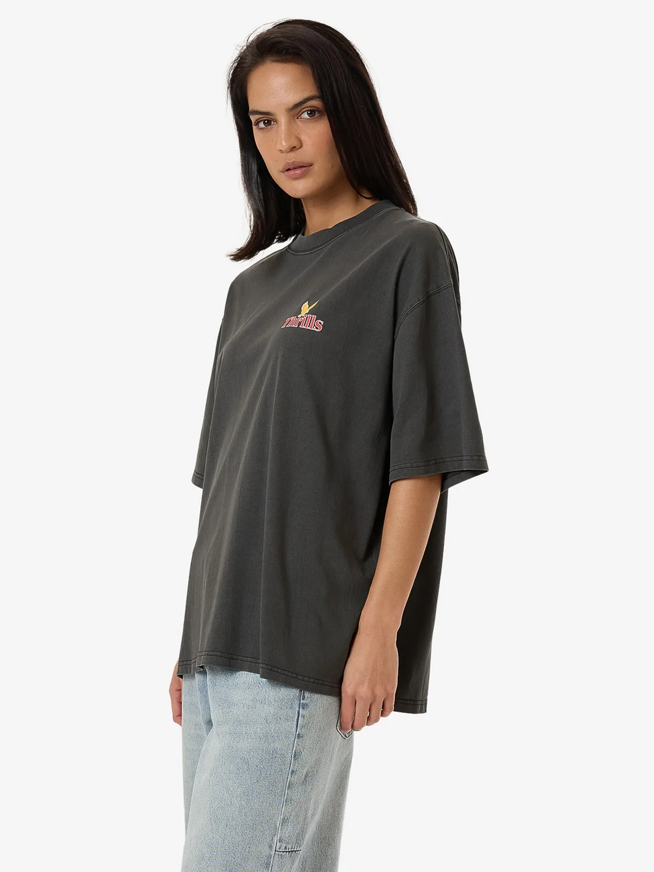 Never Stop Oversized Tee - Merch Black sold by Thrills product image thumbnail 4