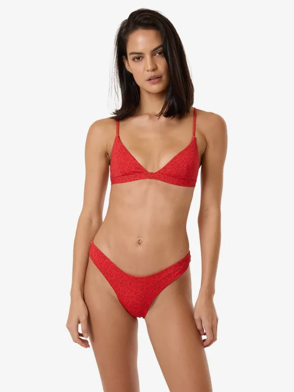 Zinnia Fixed Triangle Bikini Top - Flame Red sold by Thrills
