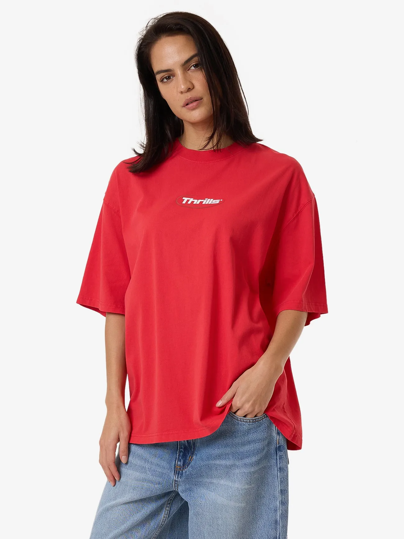 Arena Oversized Tee - Flame Red sold by Thrills product image thumbnail 4