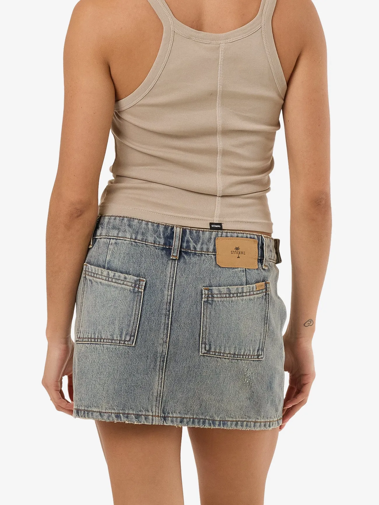 Wyatt Skirt - Worn Out Blue sold by Thrills product image thumbnail 2