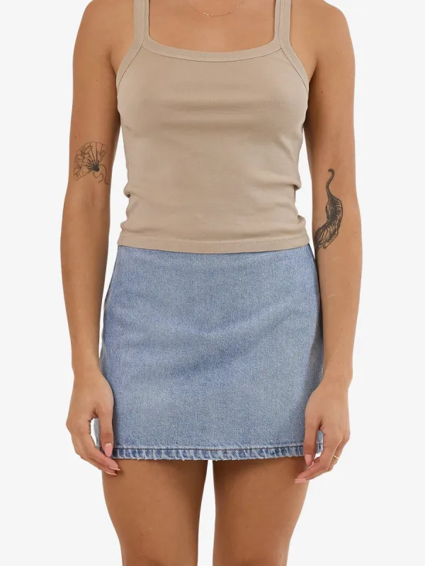 Anna Denim Skirt - Tempest Blue sold by Thrills