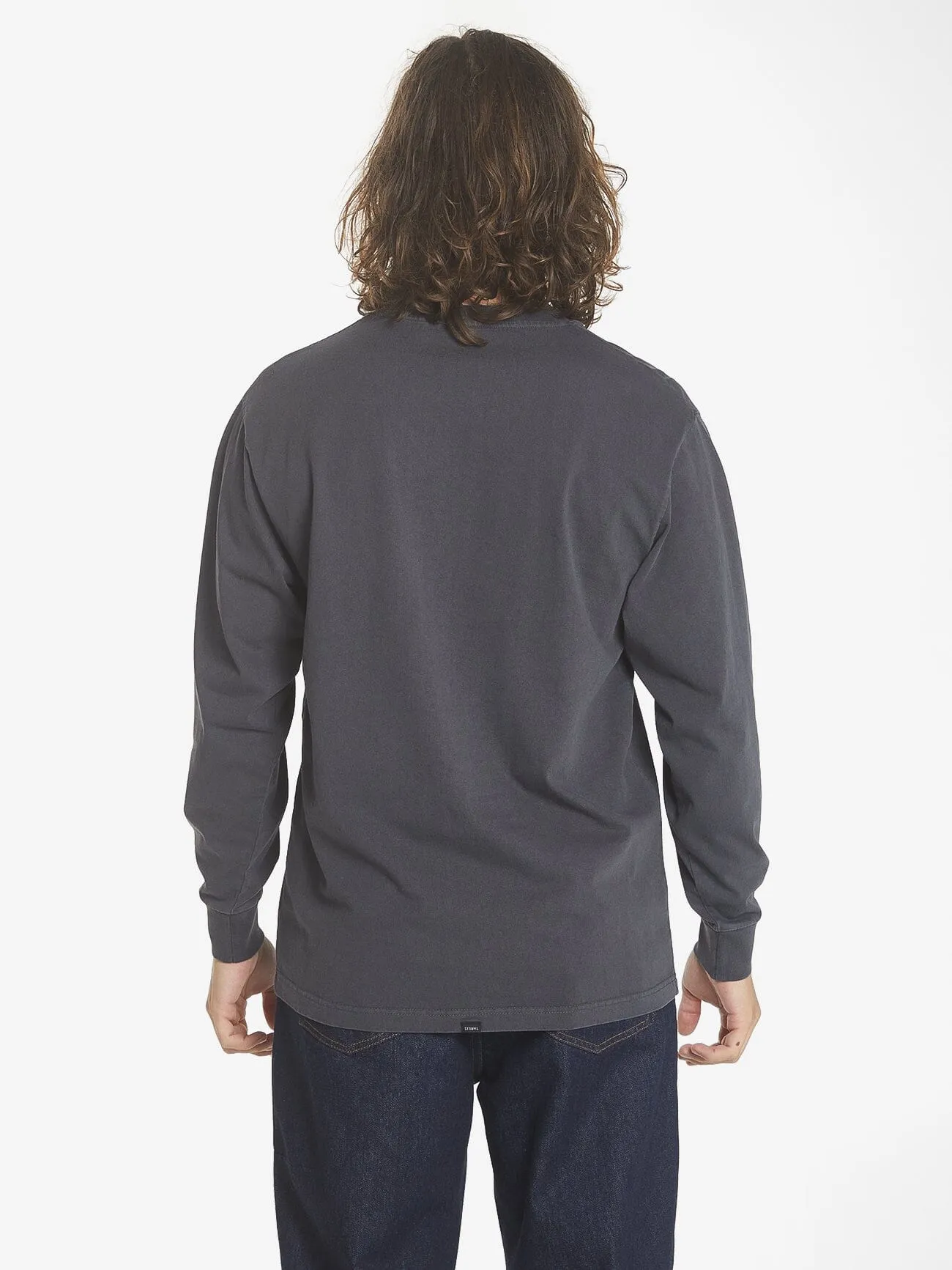 Thrills Union Oversize Fit Long Sleeve Pocket Tee - Dark Charcoal sold by Thrills product image thumbnail 2