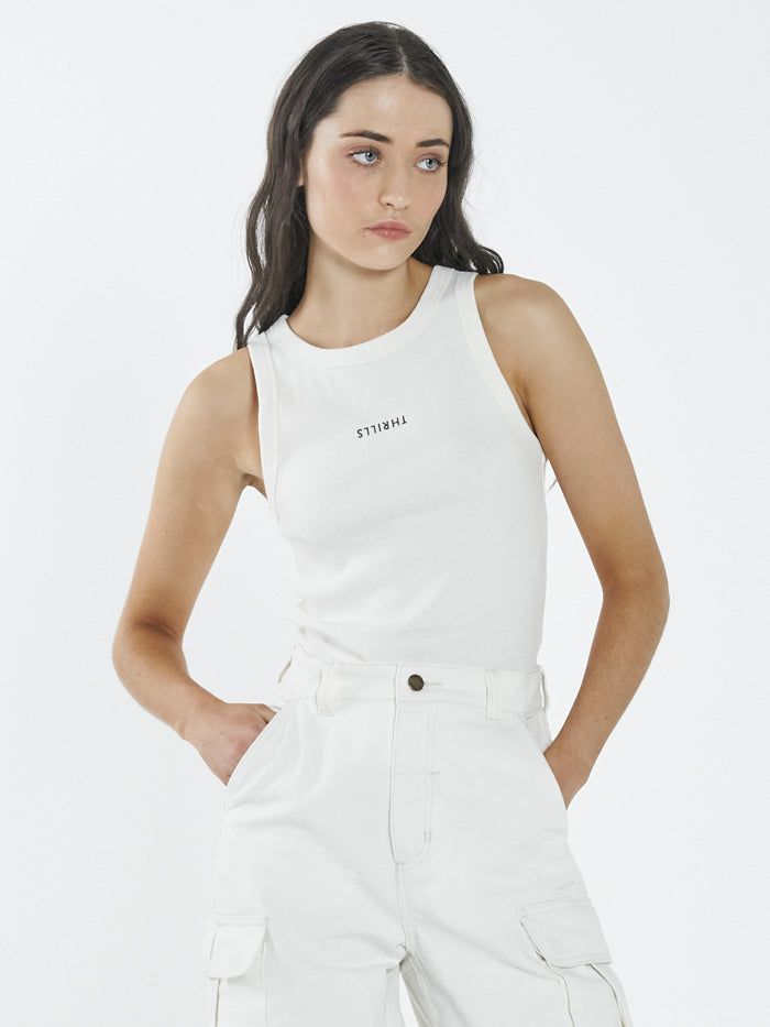Minimal Thrills Racer Front Tank - Tofu sold by Thrills