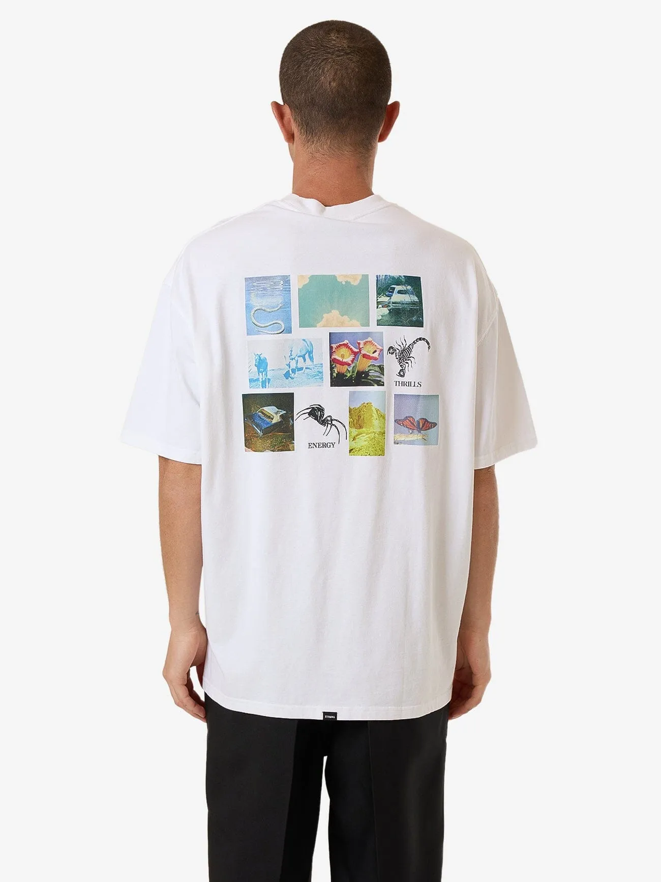 Thrills Energy Box Fit Oversize Tee - White sold by Thrills