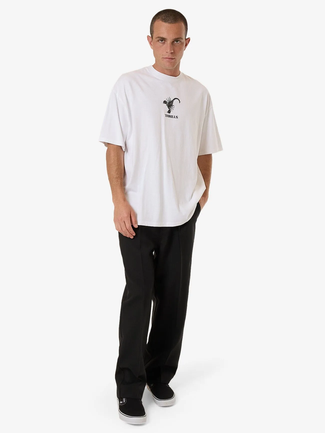 Thrills Energy Box Fit Oversize Tee - White sold by Thrills product image thumbnail 4