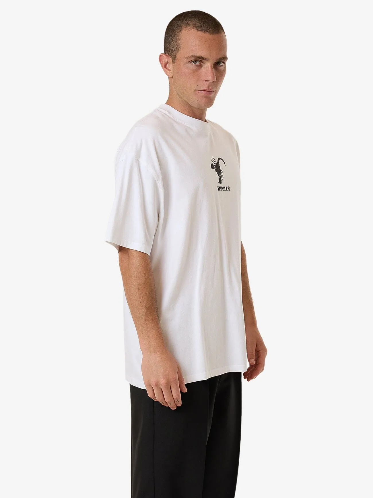 Thrills Energy Box Fit Oversize Tee - White sold by Thrills product image thumbnail 3