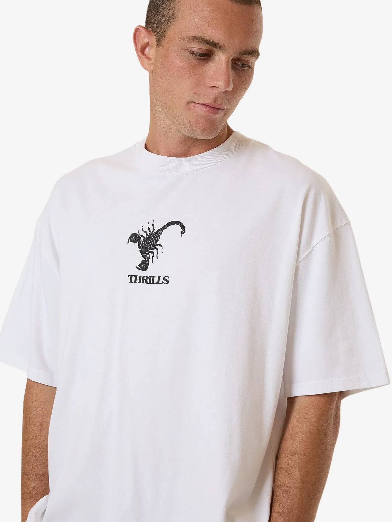 Thrills Energy Box Fit Oversize Tee - White sold by Thrills product image thumbnail 5