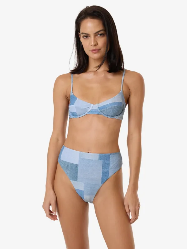 Shades Of Indigo Underwire Bikini Top - Blue sold by Thrills
