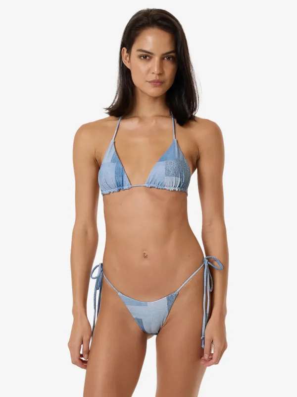 Shades Of Indigo Micro String Bikini Bottom - Blue sold by Thrills