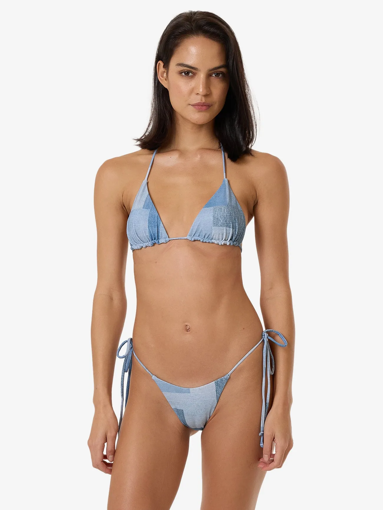 Shades Of Indigo Micro String Bikini Bottom - Blue sold by Thrills