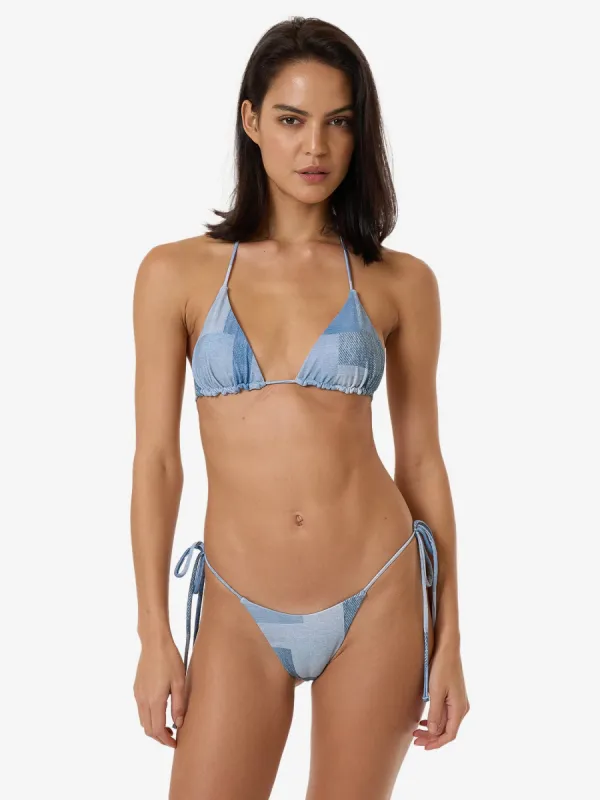 Shades Of Indigo String Bikini Top - Blue sold by Thrills