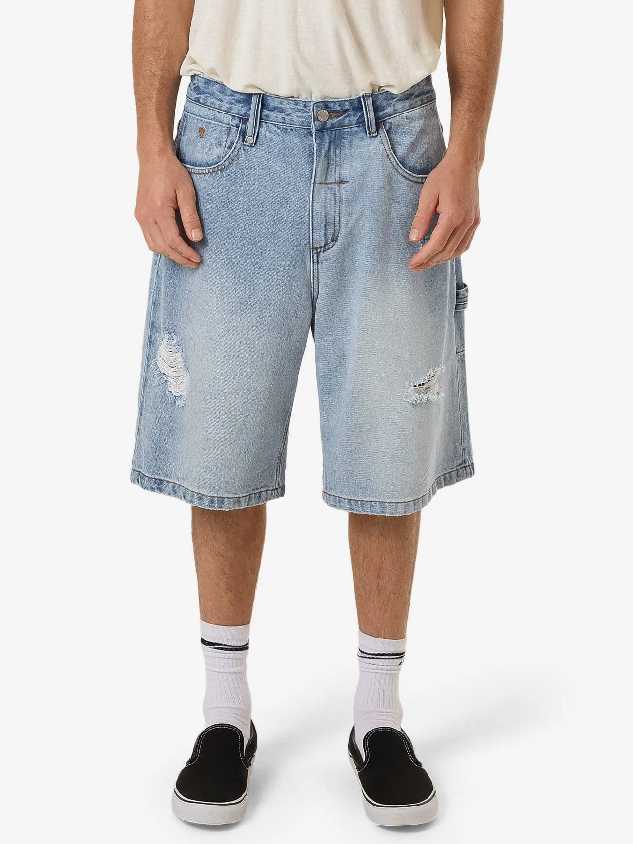 Society Big Slacker Denim Short - Indigo Society sold by Thrills