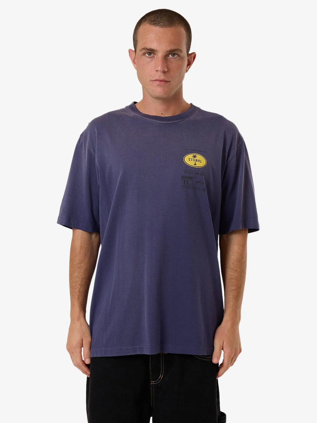 Society Oversize Fit Tee - Crown Blue Fade sold by Thrills