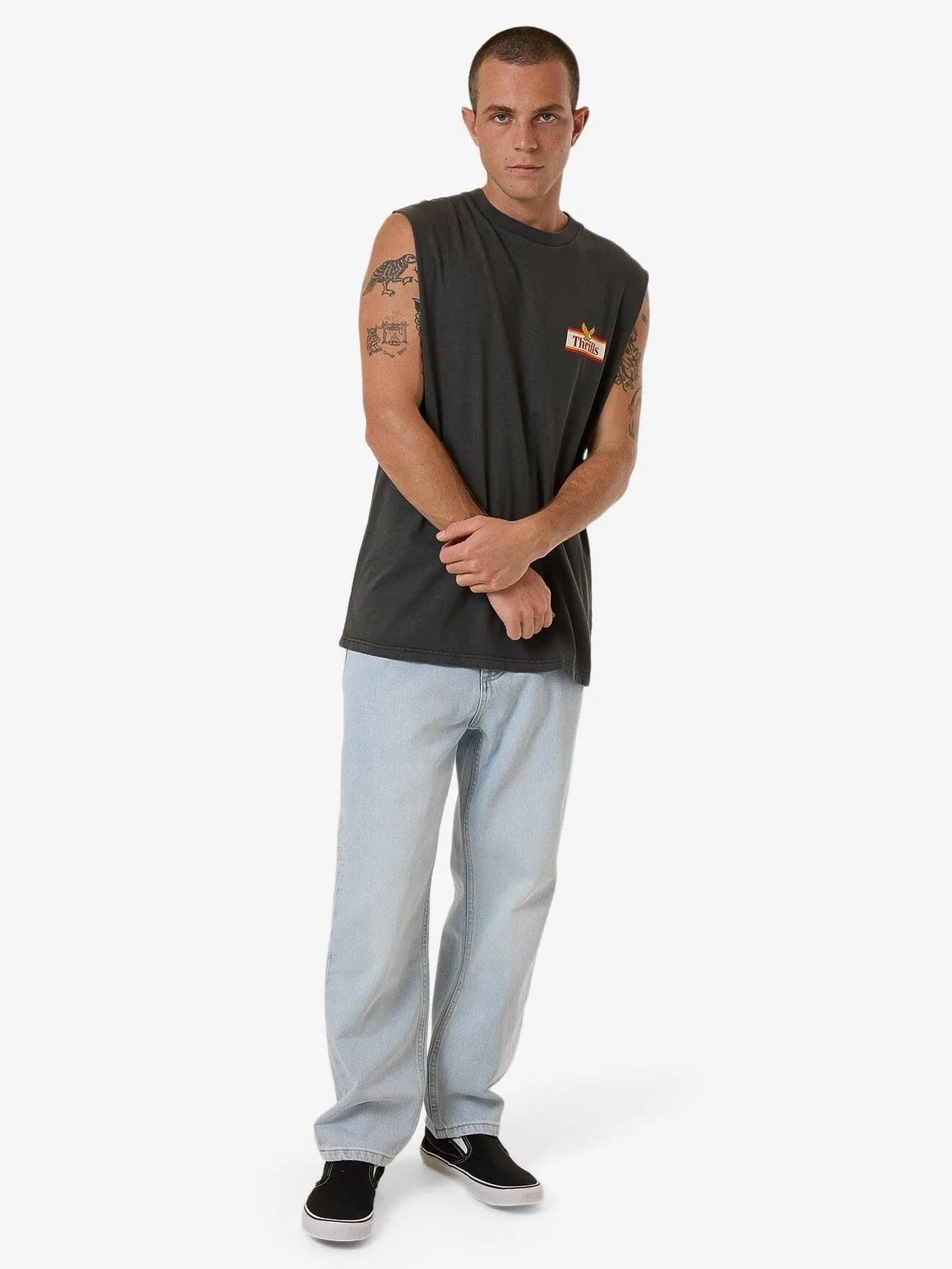 Never Stop Merch Fit Muscle Tee - Merch Black sold by Thrills product image thumbnail 5