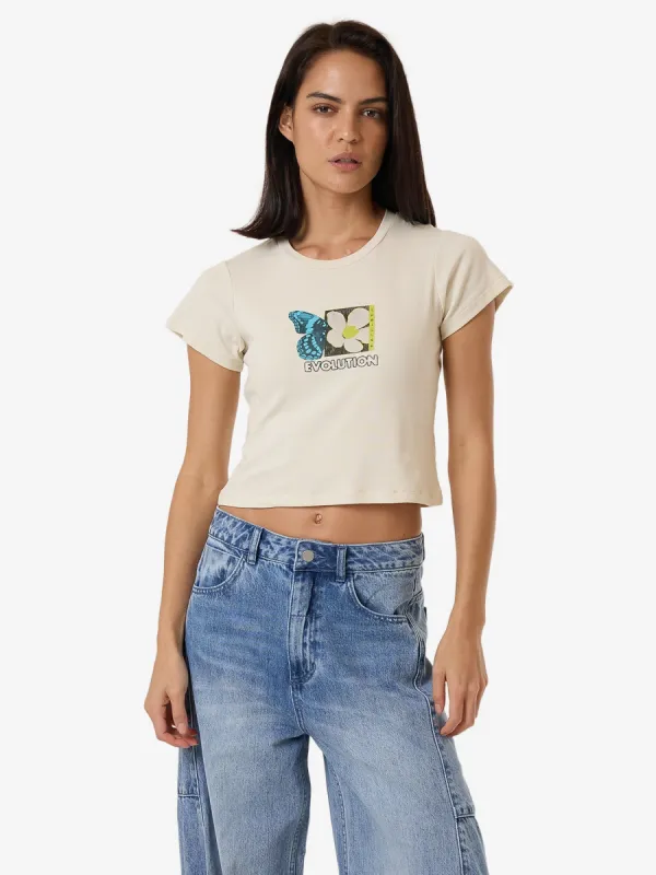 Morphing Mini Tee - Heritage White sold by Thrills