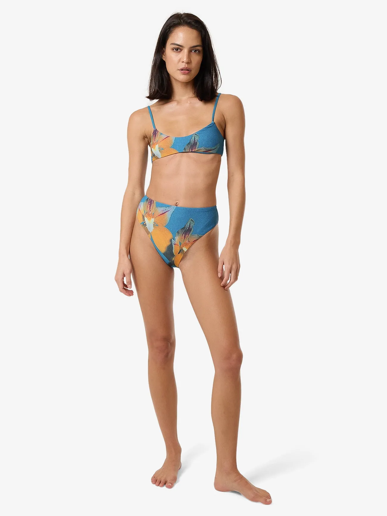 Flower Society 90S High Cut Bikini Bottom - Stella Blue sold by Thrills product image thumbnail 5