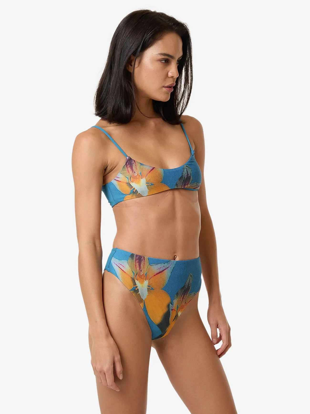 Flower Society 90S High Cut Bikini Bottom - Stella Blue sold by Thrills product image thumbnail 3